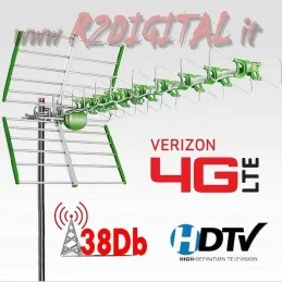 Antenna TV Esterna 38dbi DVB-T2 W38BLTE