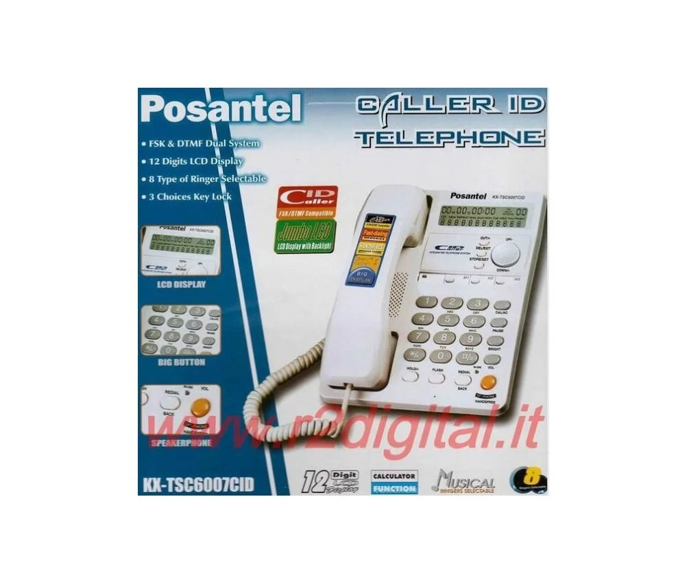 Telefono fisso Posantel KX-TSC6007CID