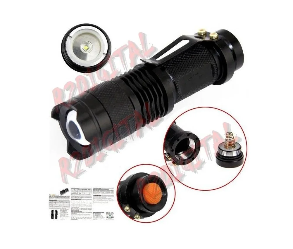Torcia Police 18000W Cree Led Zoom Ricaricabile