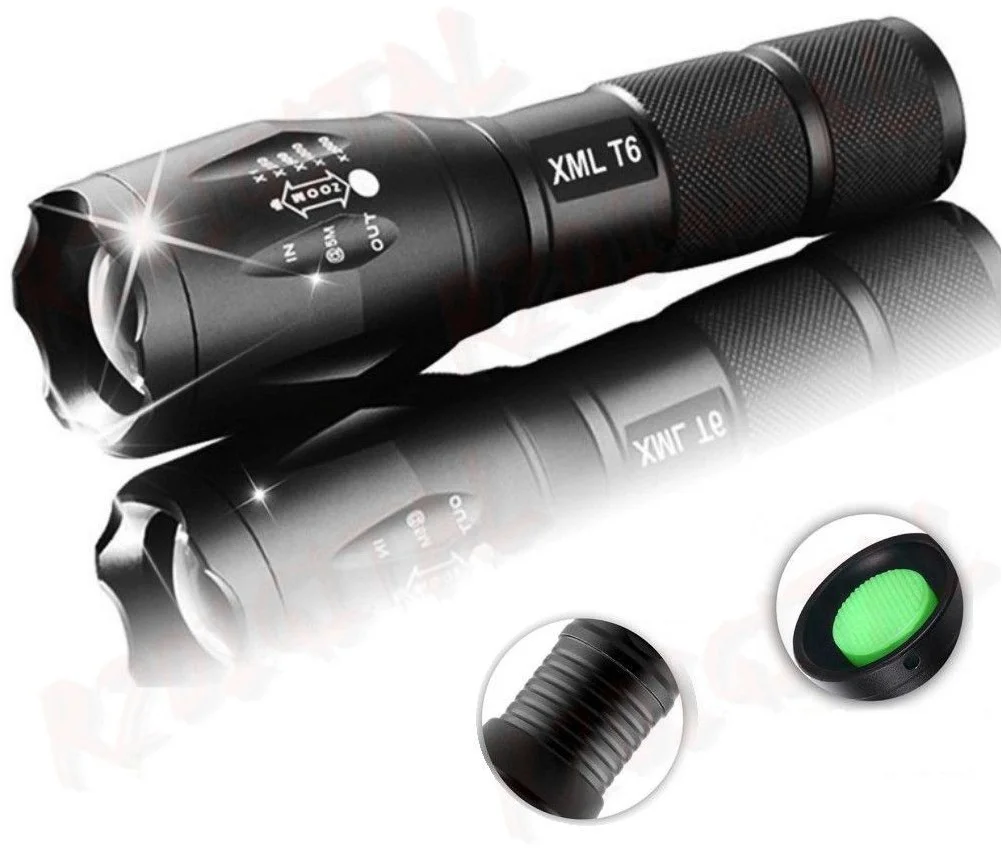 Torcia Police 8000W Cree Led 2000lm ricaricabile