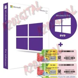 Windows 10 Pro Coa sticker + Dvd 32 64 Bit