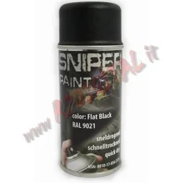 Fosco Vernice Flat Black spray Nero 150ml armi