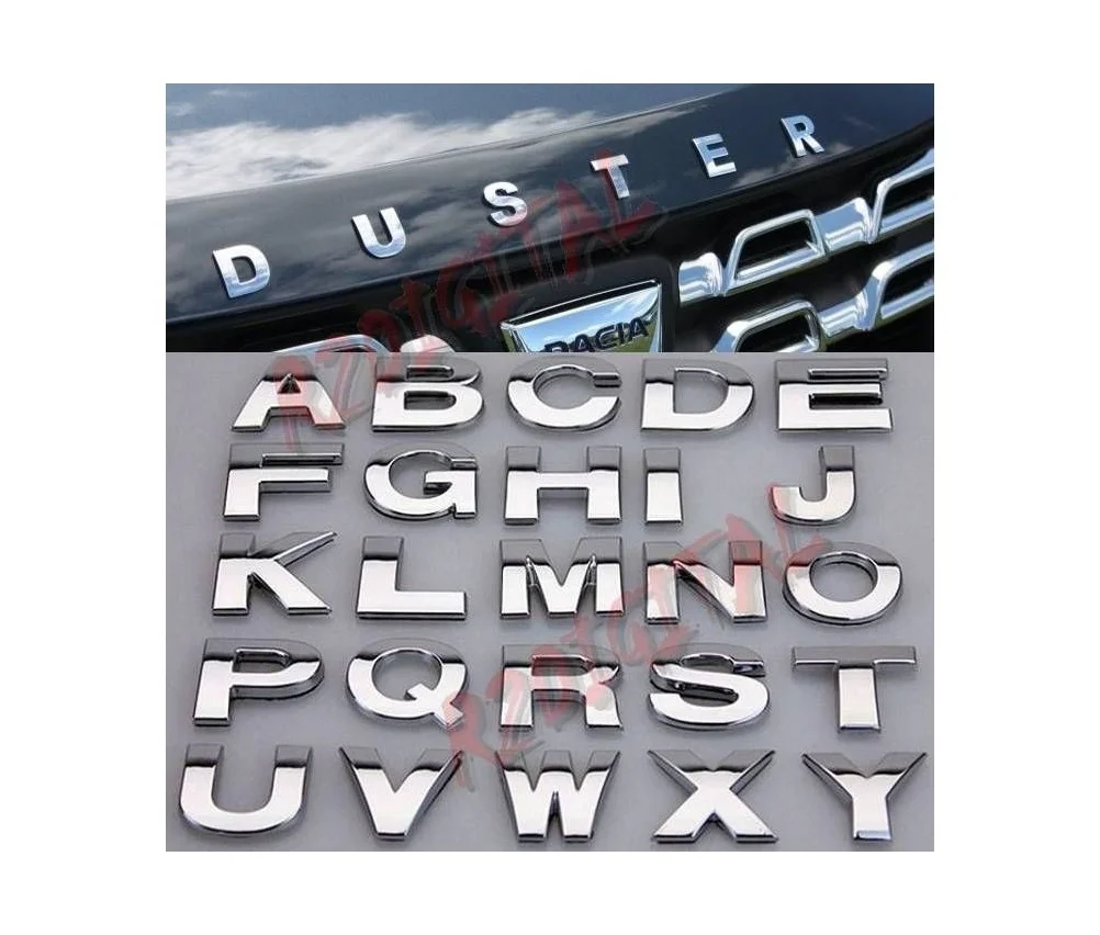 Stickers scritta Duster 6pz cromata