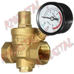 Riduttore pressione acqua DN15 1/2" con Manometro