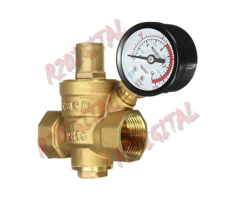 Riduttore pressione acqua DN15 1/2" con Manometro