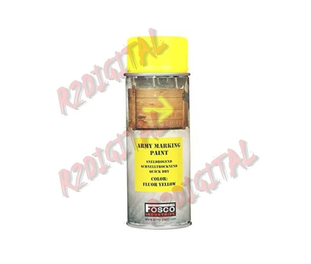 Fosco Vernice Fluor Yellow spray 400ml per armi