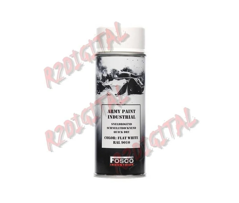 Fosco Vernice Flat White spray 400ml per armi