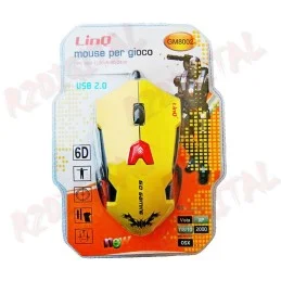 Mouse 6D Gaming 2400dpi Linq GM8002