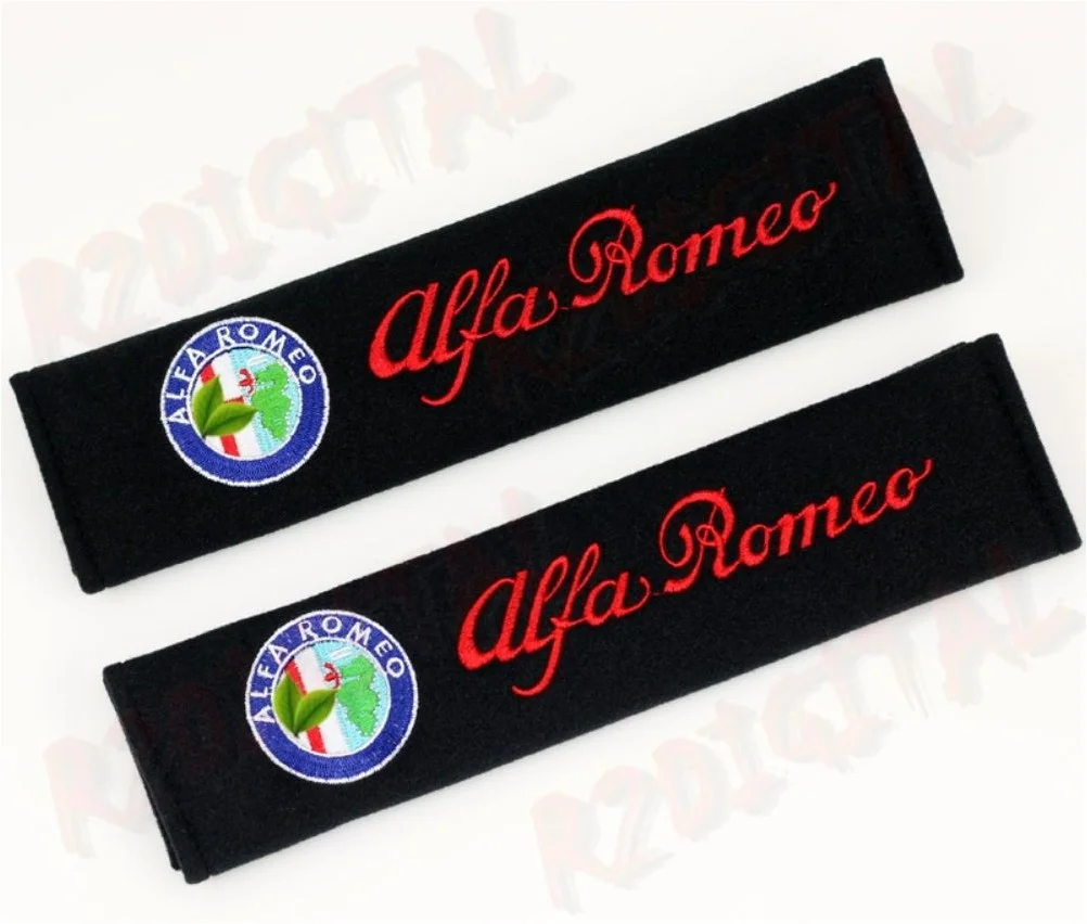 2x Alfa Romeo Copricintura di sicurezza in Cotone