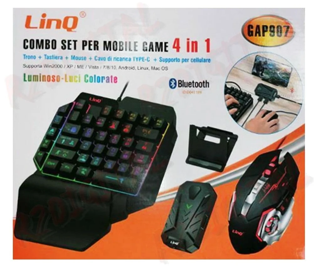 Tastiera Gaming 39 Tasti una mano + Mouse GAP907