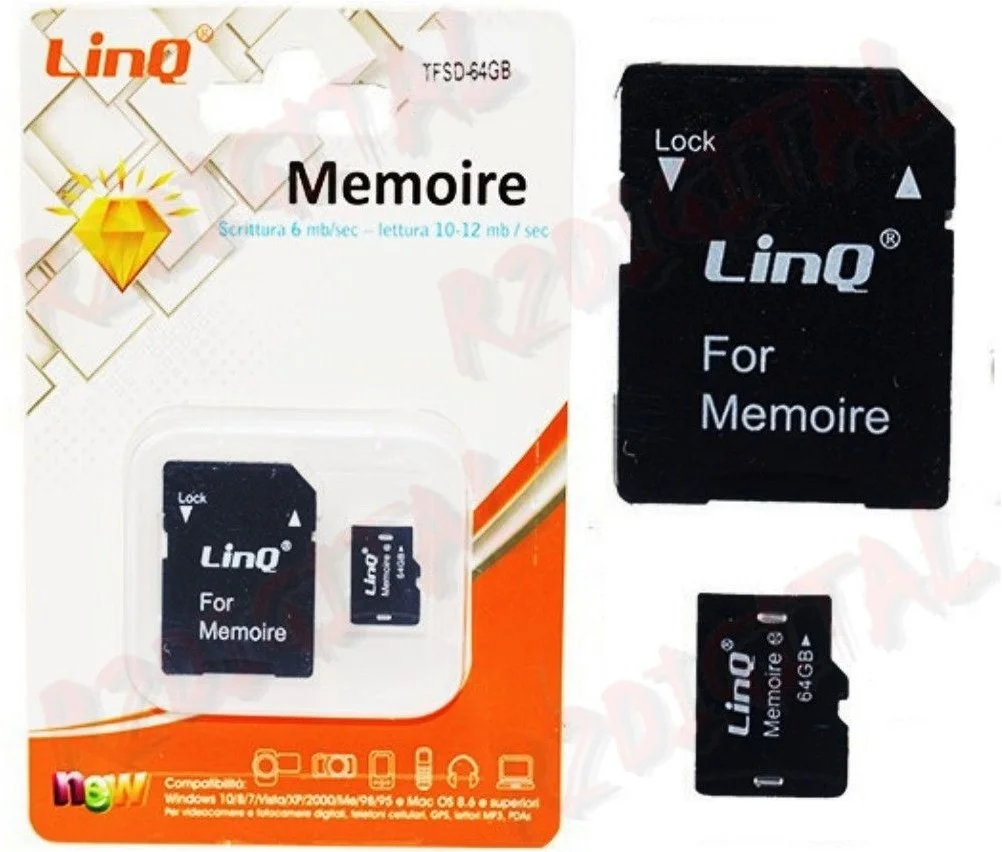 Linq Micro SD 64 GB con Adattatore