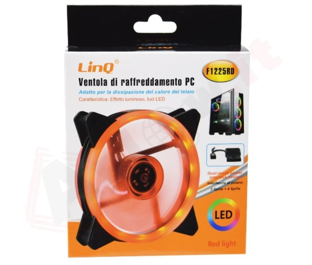 Ventola PC 120 Led Red F1225RD