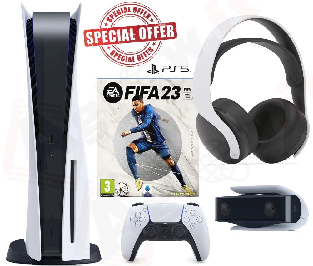  Sony PS5 Fifa 23 + HD Cam + Cuffie 3D | 599,98 €